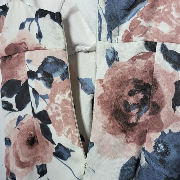 Lush Womens Floral Sleeveless Asymmetrical Dress Size Medium Boho Dainty Summer - Picture 8 of 11